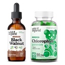 Wild & Organic Black Walnut Tincture 2 fl oz & chlorofyl Gummies 60 Počet