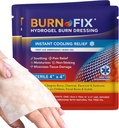 BurnFix ® Burn Gel Pads 4x4 Hydrogel Dressing - Teplo Sink ™ Technology - Sterilní s Tea Tree Oil - okamžité chlazení pro opalování, kuchyně, chemické popáleniny - Non- Stick First Aid, Safe for Face & Kids (2)