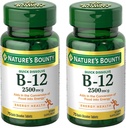 Nature 's Bounty vitamin B12 2500 mcg, Cellular Energy Support, for Energy Metabolism, Heart & Nervous System Health, 75 Quick Disolt Tablety (Balení po 2)