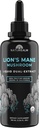 Naturealm Lion 's Mane Houba Liquid Tincture Supplement - Focus, Memory & Brain Health, Vegan, Non- GMO - Organic Fruiting Body, 2 Měsíční dodávka