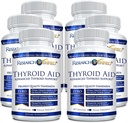 Research Verified ® Tyreorid Aid - Optimální funkce štítné žlázy s jódem, měď & zinek - 260 mcg Selen - 100% čisté - Vegan Friendly - 60 Kapsle per Lahvička - 6 Lahvičky