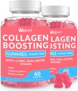 Kolagen zvýšení gumové, Vegan kolagen gumové pro ženy s L- lysin, Amla, Biotin, Vitamin C, A, E, Kolagen Booster gummies dodatek pro vlasové kožní nehty