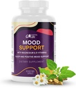 Mood Support Supplementary 124; Podpora v klidu s Ashwagandha, GABA 5-htp, St John 's Wort, Vitamin B6 a B12 pro spánek, relaxace, a Cortisol Manager 124; 60 Kapsle