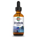 KAL Ultra Biotin 10000mcg DropIns, Liquid Biotin Drops, Vlasové růstové doplňky, vysoká potence vitamin B7, zdravé vlasy, kůže, hřebíky a energetická podpora, přírodní smíšené Berry Flavor, Cca. 59 Serv, 2oz