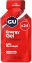 GU Energy Original Sports Nutrition Energy Gel, Vegan, Gluten-Free, Kosher, a Dairy-Free On-theGone Energy for any Workout, 24-Count, Cola Me-Happy