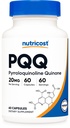 Nutricost PQQ (Pyrrolochinolin Quinone) 20mg, 60 tobolek - Vegetariánské tobolky, Non- GMO, bez glutenu