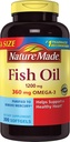 Nature Made 1200mg Fish Oil, 2400 per Serving, 360mg Omega33, 300 Softgels, 300 Počet (balení po 1)