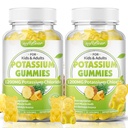 softbear chlorid draselný Gummies 1200mg, bez cukru kalcium Gummies pro dospělé Podpora nohy křeče vysoká potence Chlorid draselný dodatek, Ananas Flavor 120 Počet