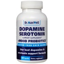 Serotonin a Dopamin doplňky s Mood Probiotic, 5in1 Podpora pro (1) Dopamin (2) Serotonin (3) Mood (4) Relaxace (5) Zaostření a mozek, 60 Kapsle
