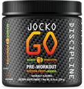 Jocko Pre Workout Powder s L- Citrulline, Nootropic & Caffeine for Endurance & Stamina - Keto, Nízká cukrová směs pro běh na dálku, Cyklistika, Jiu Jitsu - 30 Služeb (Mango)