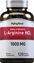 Piping Rock L- Arginin HCl 1000mg CLAS124; 120 Caplet CLAS124; dodatek pro muže a ženy CLAS124; Mega síla CLAS124; Vegetarian, Non- GMO, gluten zdarma