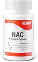 Doplňky, N- acetyl cystein (NAC) 600mg, 60 Veg Kapsle - Non- GMO, bez glutenu