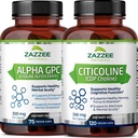 Zazzee Citicoline CDP Choline Kapsle a Alpha GPC Choline Kapsle