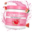 Flat Tummy Pre Workout Powder for Women - Energy, Endurance, a Muscle Support with 3g Creatine, 1.6g Beta- Alanin, Electrolytes - Watermeloun Flavor - 30 Servings