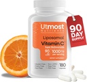 Liposomální vitamín C - 1000MG VIT C & 100MG Super Bioflavonoid Complex for Enhanced Wellness C124; Antioxidační doplněk s přírodními surovinami pro dospělé C124; Pokročilá podpora C124; Non- GMO (180 tobolek)