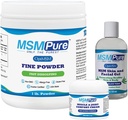 KALA ZDRAVÍ MSMPure Starter Bundle s MSM Fine Powder 1lb, MSM Muscle & Joint Cream 2oz a MSM Gel s Organic Aloe 8oz