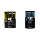 Animal Pak - Pohodlné All- in- One Vitamin & Doplněk Pack & Flex -Kompletní doplněk společné podpory - Obsahuje Turmeric kořenový kurkumin - Pomáhá opravovat a obnovovat sponky - 44 Balení