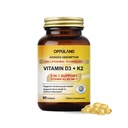 Vitamin D3 + K2 5000 IU - Lipozomální technologie pro zvýšení absorpce - MK-7 Vitamin K2 100mcg - Podporuje metabolismus kostí a vápníku - D3K2 dodatek pro muže a ženy - 90 Softgels