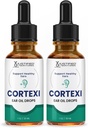 Odůvodněné laboratoře (2 Pack) Cortexi Ušní kapky Cortexi Zdravý Eardrum Oil podporuje zdravé uši Premium směs esenciální oleje 2 Lahve
