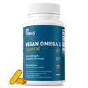 Dr. Tobias Vegan Omega 3 dodatek, 1400mg Řasy olej, 420mg DHA, a 210mg EPA per Serving, Non- GMO, Gluten- Free, Karagenan- Free, 60 Kapsle, 30 Služeb
