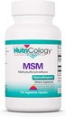 Nutricology MSM Dodatek - Společná podpora, Methylsulfonylmethan, pro růst vlasů, kůže a nehty, 500 mg Vegetariánské kapsle - 150 Počet