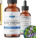 Blue Vervain Herb Organic, Blue Vervain tinktura, Alkohol zdarma, Vegan - 2 Fl Oz
