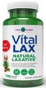 Vital Planet - Vital Lax Natural Laxative Cleanse dodatek pro příležitostnou zácpu, s hydroxidem hořečnatým, Slippery Elm, Aloe, a Triphala na podporu Bowel Regularity 100 Kapsle