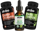 Oregano Oil Organic Liquid Drops & Cleanse Kapsle - Organic Oil of Oregano Drops Tincture Extract, Candi Cleanse Detox - Capsle Acid, Wormwood Black Walnut & Cloves Kapsle