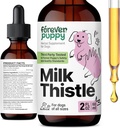 Doplněk pro psy - Podpora jater pro psy s mléčným Thistle Extract - Silymarin doplňky a vitaminy pro malé velké střední plemeno - Psí játra Detox kapky - 2 oz