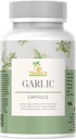 Organické česnekové kapsle - 500 mg Veganské bylinné česnekové pilulky - 60 organických kapslí pro srdce Wellness, Imunitní podpora a energetický boost - Non- GMO, gluten- bez