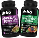 Adrenal Support & Organic Superfood Green & Ovocné doplňky - Denní energie Super Food Ovoce a Veggies Dodatek Tablety Plus Zeleninové potraviny