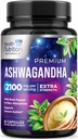 Ashwagandha doplňky - 2100mg Ashwagandha kapsle pro ženy a muže, přírodní antioxidační podpora, Ashwa Root Extract, Extra síla Klid Podpora s Black Pepper, Vegan & gluten zdarma - 60 Kapsle