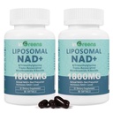 Lipozomální NAD + Doplněk 1800 mg s Nicotinamidem Ribosidem, Trans Resveratrol, Trimethylglycin Returns NMN, Boost NAD +, Stárnoucí obrana celulární energie, 120 Softgels
