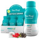 Plug Játra čištění Detox & Opravy nápoj - Bylinné Electrolyte Drink na bázi rostlin pro podporu a zdraví jater, Bloating Relief, Obnovit antioxidanty & Minerály 124; Játra Komplexní energetický nápoj (6-Pack)