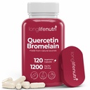 LongLifeNutri Quercetin 1000mg s Bromelain 200mg - 120 Vegetariánských kapslí, Organic Dihydric Complex for Joint Mobility & Respirační bilance, 2- Month Supply, GMP Certified, Made in USA