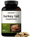 NatureBell Turecko Tail Houba Kapsle 15,000mg Per Serving, 240 Počet 124; 25: 1 Plodící tělo & Mycelium Extract - Imunitní & Brain Health Houby Dodatek.