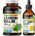 BIO KRAUTER Lemon Balm 250 Kapsle & St. John 's Wort tinktura 4 Fl. Oz.
