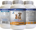 Dog Eye Vitamíny - PET Eye Health Complex - Psi a kočky - Podporuje oční vidění - astaxanthin pro psy, Doplněk pro oční vidění pro psy a kočky, Oční vitamíny Lutein a zeaxanthin 1Bot 60Tabs