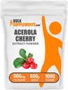 BulkSupplements.com Acerola Cherry Extract Powder - přírodní vitamín C dodatek, Acerola Cherry Powder - Vegan & gluten zdarma, 500 mg na servírování, 500g (1,1 lbs) (balení po 1)