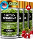 Doplněk k dihydroberberině - Dehydro dodatek k berberině - Doplněk k superberberině s Ceylon Cinnamon & R Alpha Lipoic Acid & Apigenin - Hydroberberine 480 uzávěry (4 balení)
