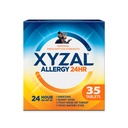 Xyzal 24 hodinová alergie Relief Medicine, Original Prescription Strength Antihistamin, Levocetirizin Dihydrochloridové tablety, 5 mg, 35 Počet