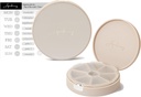 7 Compartments Pill Case, Pill Box, Daily Pill Organizer, Travel Pill Organizer, Medication Organizátor, Přizpůsobitelný Pill Disperser s nálepkami na etiketě (Pearl Cream)