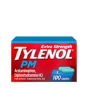 Tylenol PM Extra síla noční bolesti Reliever & Sleep Aid Caplet, 500 mg Acetaminophen & 25 mg Difenhydramine HCl, Relief for Nighttime Aches & Pains, Non- Habit Forming, 100 ct