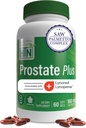 Zdraví Thru Nutrition Prostate Plus se Saw Palmetto Extract, Lycopen jako Lycored, Plant Sterols, Selen, Zinek a dýně semeno 124; Kompletní podpora Prostate credition 124; Non- GMO & gluten zdarma (balení 60)