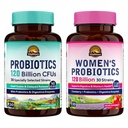 Vitalitown Probiotic Bundle (Pack of 2) Březen 124; Probiotika 120 miliard CFU (Položka 1) a ženských Probiotika (položka 2) Březen 124; Schránka Stabilní, jednou denně 124; Gut, imunitní, Vaginální zdraví CF124; 60 Kapsle 124; 30 Den Dodávka každý