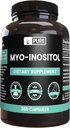 Čisté původní ingredience Myo- Inositol (365 Kapsle) Ne hořčík nebo rýžové plnidla, Vždy čisté, Laboratorní ověřené