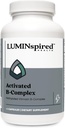 LUMINSPIRED Zdraví Activated Vitamin B Complex with Vitamin C & Biotin, Všechny vitamíny B Dietní dodatek pro imunitní podporu, Metabolismus, Antioxidant, Mood & Energy, Gluten Free, Vegan - 90 Counts