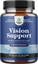 Kompletní doplněk pro zdraví očí pro dospělé - Lutein 20mg per Serving Eye Vitamíny pro vidění Suché oči tlak a modrá světelná ochrana - Doplněk pro dospělé s Beta karotene pro oči
