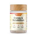 Snap doplňky Energy & Metabolismus Bylinný komplex pro únavu, Stress Relief, Energy Booster & Better Mood, Energetické pilulky pro ženy & Muži, 60 Kapsle (30 Služební, 1 měsíc dodávky)