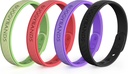 Mosquito Repelent Náramky, 4 Pack Silicone Mosquito Repelent Bands s DEET zdarma, přírodní a vodotěsné náramky pro děti a dospělé, Ochrana venkovní cesty (Black & Red & Purple & Green)